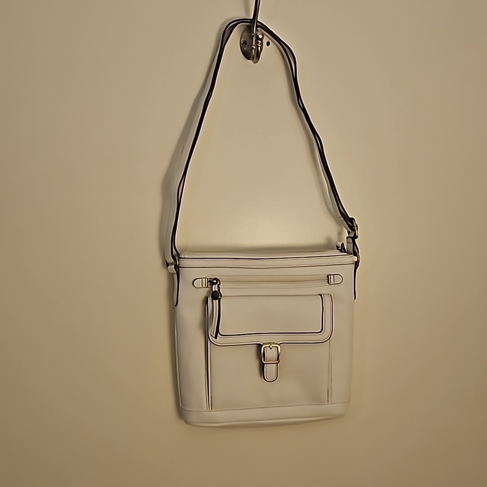 ST. JOHN'S BAY White Laura Faux Leather Crossbody Bag - Picture 2 of 14